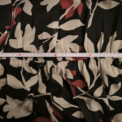 Φόρεμα maxi με floral print σαν καινούργιο, μαύρο και κόκκινο