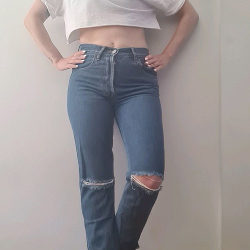 Salt and Pepper Jeans blue ripped jeans size 29 used