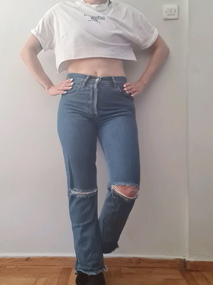 Salt and Pepper Jeans μπλε τζιν παντελόνι νούμερο 29 μεταχειρισμένο με σκισμένα γόνατα