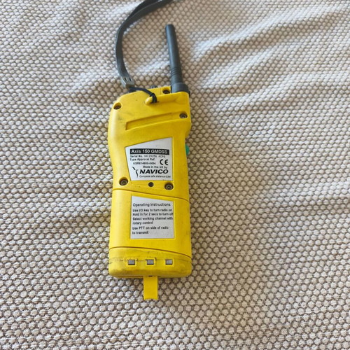 Axis 150 GMDSS VHF marine transceiver like new, yellow