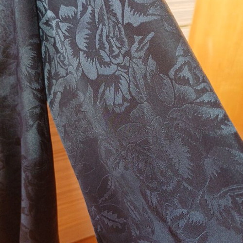 C&A jacquard shirt with floral pattern like new, size 5XL black