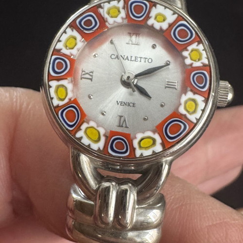 Canaletto Venice Millefiori Glass Ladies Watch, vintage