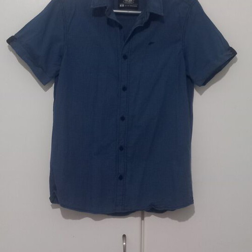 Small short-sleeve shirt for 13-14 years old, like new, black and blue