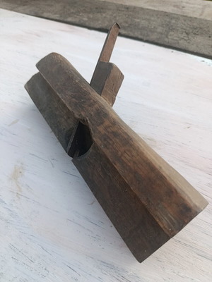 Antique wooden plane used carpentry tool