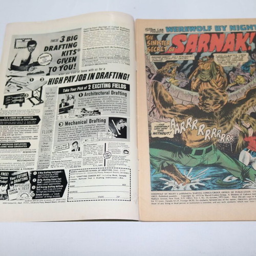Werewolf By Night 10 Oct Marvel comic used