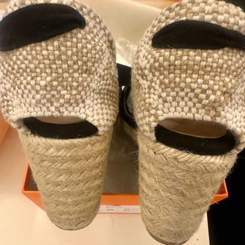 Castaner black and beige wedge sandals like new, size 40