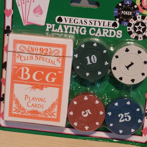 Poker package new with deck and 20 betting chips