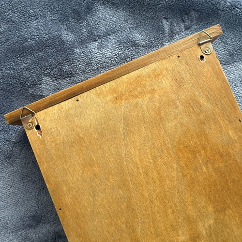 Wooden key holder with 6 slots and glass new