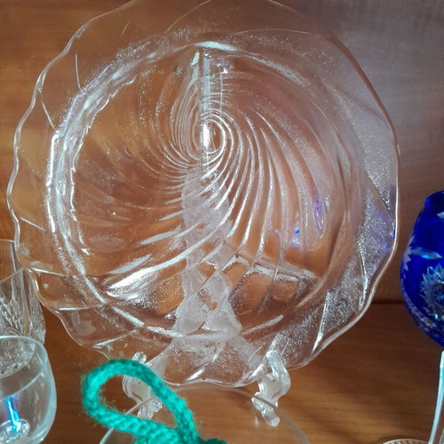 IVV Italy Selezione Shell 1980 Retro Glass Serving Tray