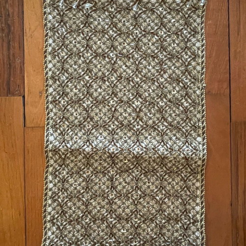 Handmade table runner with beads, new, 45 x 25 cm