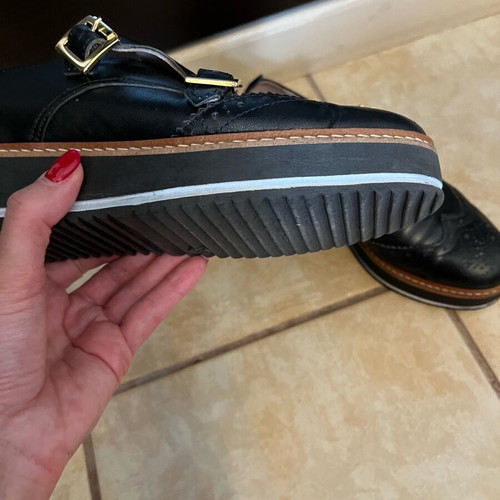 Classico black leather Oxford women's shoes size 38