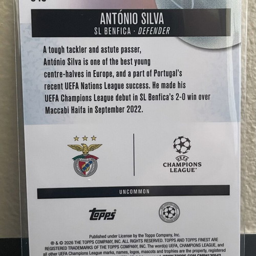 2025-26 Topps Finest UCC Antonio Silva #345 card like new