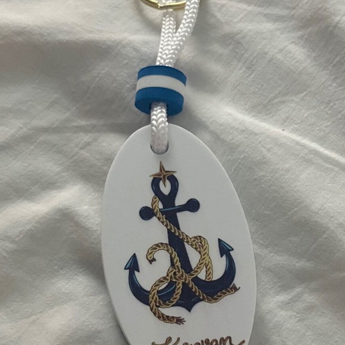 Karavan keychain new white and blue