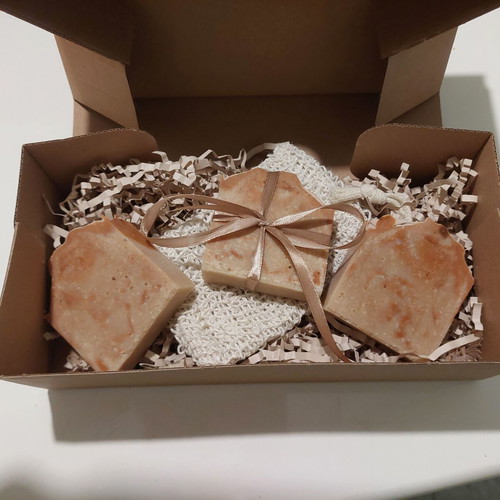 Handmade soap with honey and oats 100% natural gift set