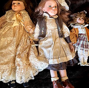 6 πορσελάνινες vintage κούκλες