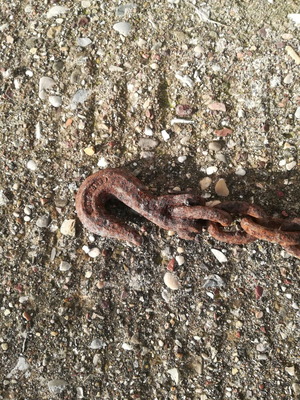 Solid chain 10 meters with hook used for heavy vehicle towing