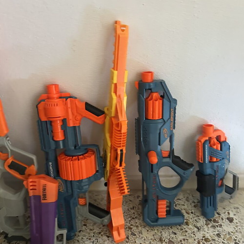Nerf lot of toy blasters