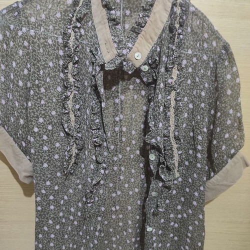 Vintage Marlboro Classics Sheer Floral Shirt size 44 like new