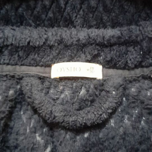 Oysho women's robe used, dark blue, size S, polyester fleece