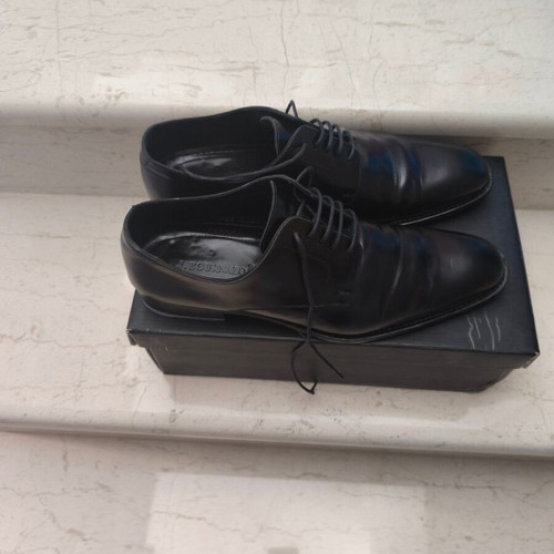 J.BOURNAZOS men's leather shoes size 45 like new, black