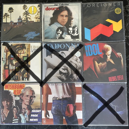 Rock and pop records collection