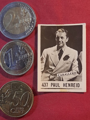 Paul Henreid Caballero 437 vintage cinema card