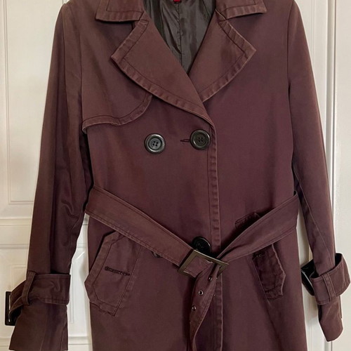 Lussile trench coat used, 100% cotton, brown, size S