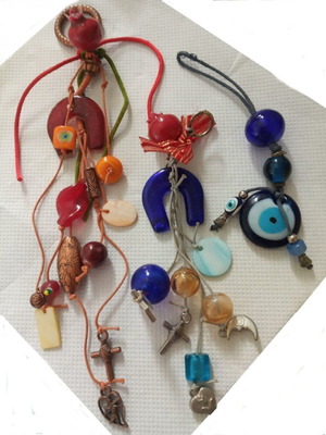 Handmade charms like new, set of 3 pieces