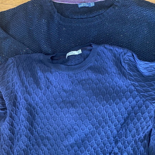Bershka blue sweaters like new, set of 2 pieces