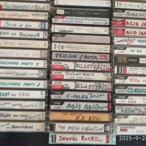 Audio cassette tapes used, pack with foreign music, rewritable