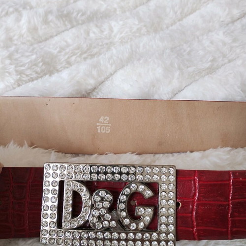 Belt made of eco leather like new, red, size 105