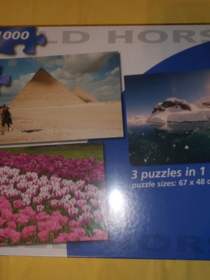 Wildhorses Puzzle 3 pieces 1000 pieces each new