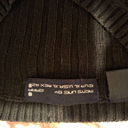 Men's knitted T-shirt XL black like new