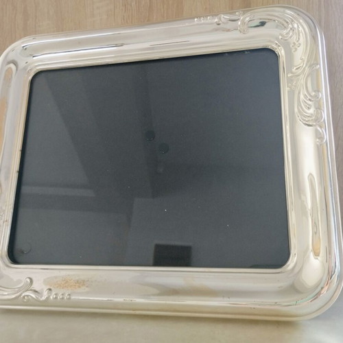 Vintage Large Silver Plated Photo Frame 32x27cm with Velvet Back