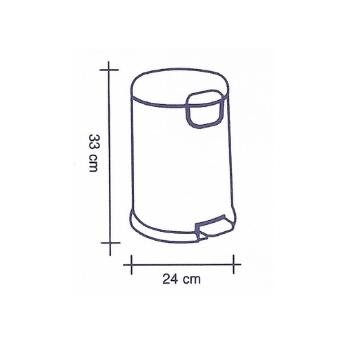 White pedal bin new