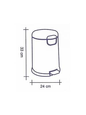 White pedal bin new