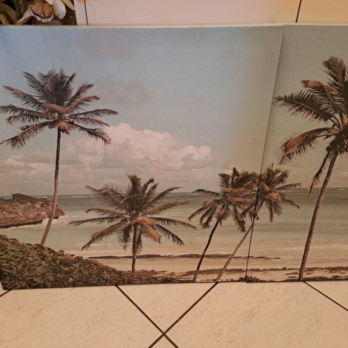 Triptych painting frame new 56×56cm each piece