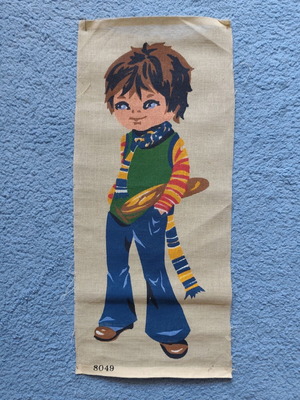 Vintage embroidery canvas "Boy" new