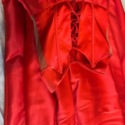 Evening dress, strapless, satin, size M / 38 / 10