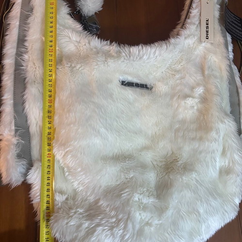Diesel women's shoulder bag new, vintage Y2K faux fur style