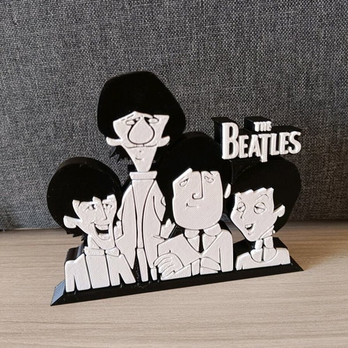 The Beatles collectible figure new, 3d printing, white and black