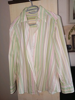 PUBLIC shirt with multicolor stripes in retro style like new