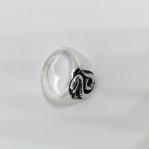 Slytherin Malfoy Harry Potter ring with snake seal silver color like new