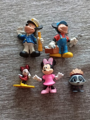 Disney figure set of 5 including Mickey, Minnie & Meeko by Bullyland / Dickie Toys