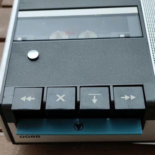 Philips cassette player used, 1968 model with small cassette