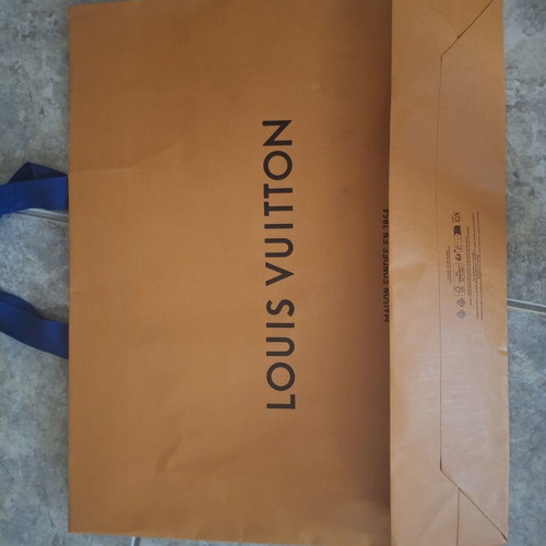 Louis Vuitton authentic large paper shopping bag, Imperial Safran