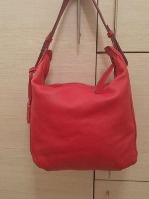 Furla δερμάτινη κόκκινη τσάντα ώμου σαν καινούργια