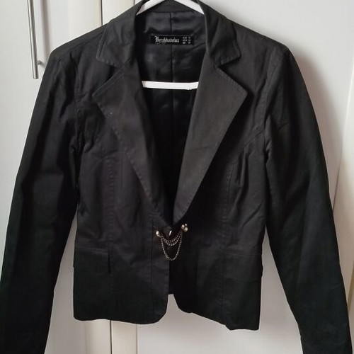 Women's jacket used size M, black short cotton