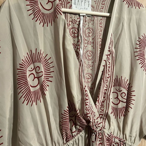 Veta Accessories dress caftan S/M like new with front opening and adjustable waist