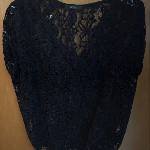 Anel lace blouse like new, black, size L